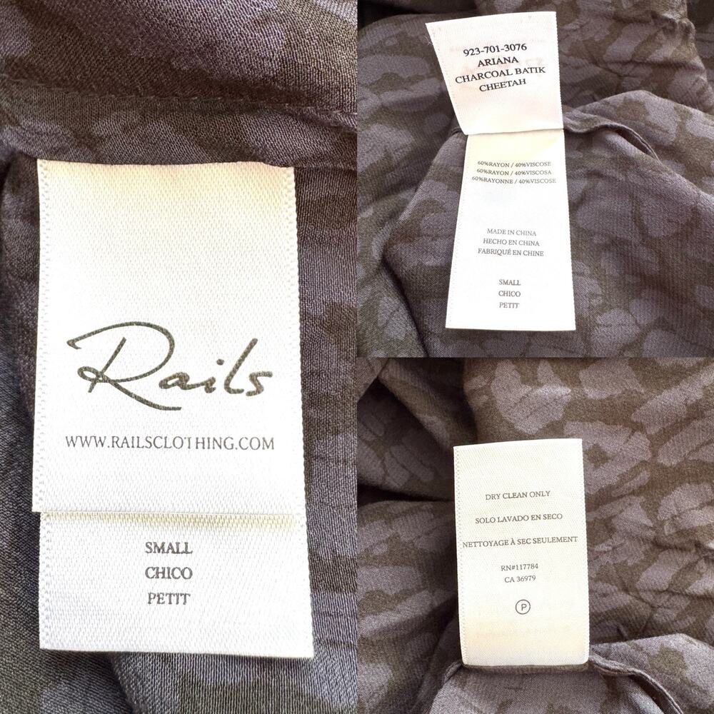 Rails Women’s Ariana Soft Crepe Top Charcoal Grey… - image 5